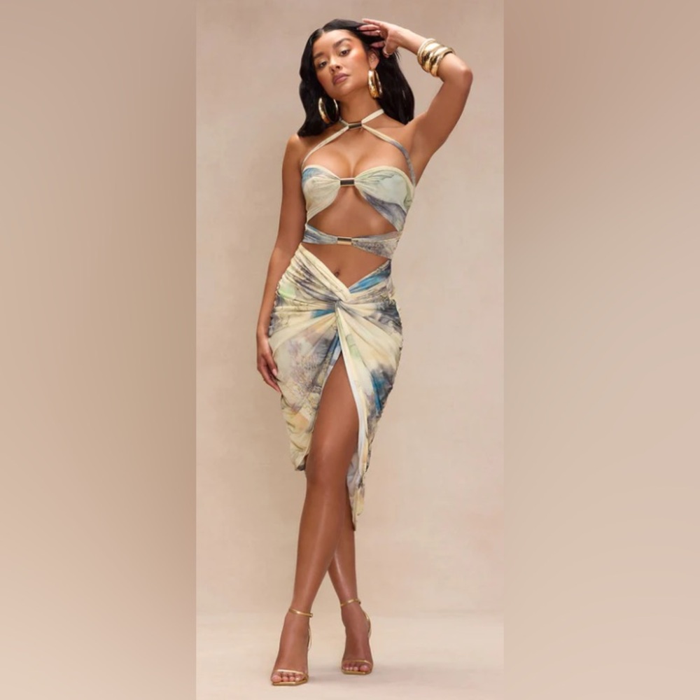 Fashion Nova Multicolor Midi Dress